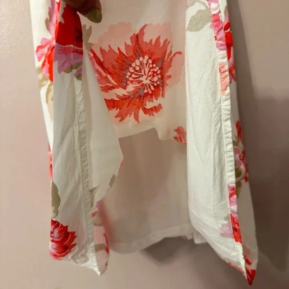 Old Navy Poplin Dress Floral White Women Size L - Picture 5 of 10